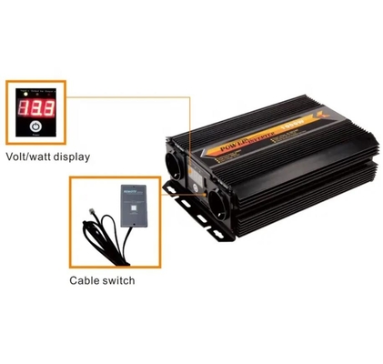 ডুয়াল এসি আউটলেট সহ 1000W 12v থেকে 220v পাওয়ার ইনভার্টার 12V থেকে 110V কার পাওয়ার ইনভার্টার