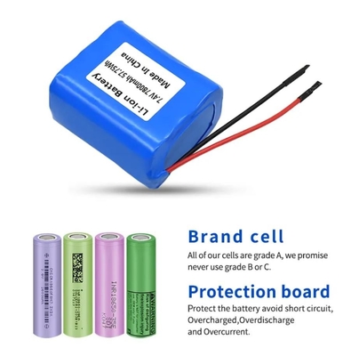 2600mah 3000mah 3.7V 7.4V 7800mah 9ah 18650 লিথিয়াম আয়ন ব্যাটারি প্যাক রিচার্জেবল