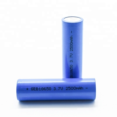 3C 2500mah 18650 ব্যাটারি 3.7v, নলাকার লিথিয়াম আয়ন সেল সিই সার্টিফিকেট