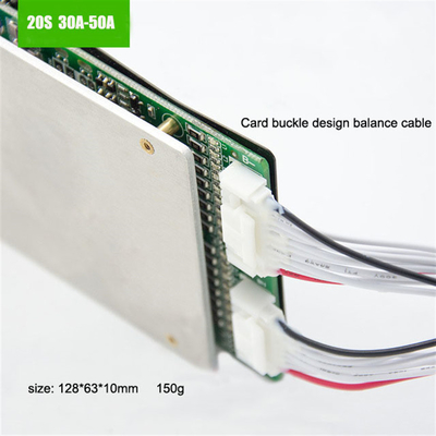 50A 20S 60V 72V LiFePO4 BMS ব্যাটারি ম্যানেজমেন্ট সিস্টেম তাপমাত্রা সুরক্ষা সহ