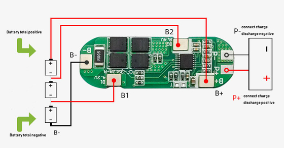 3S 6A 10A Li Ion 18650 BMS Pcm ব্যাটারি প্রোটেকশন বোর্ড 11.1V 12V 12.6V