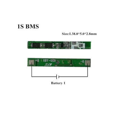 নিকেল স্ট্রিপ সহ 1S 2A Li Ion BMS PCM ব্যাটারি সুরক্ষা বোর্ড