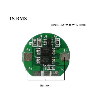 18650 ব্যাটারির জন্য 3.7V BMS, 1S 5A লিথিয়াম ব্যাটারি সুরক্ষা বোর্ড