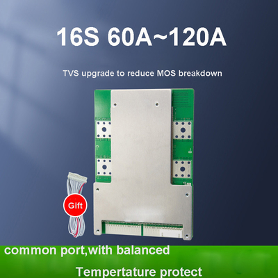 100A 120A 80A কমন পোর্ট BMS 60v 16S 17s 48v FR-4 উপাদান