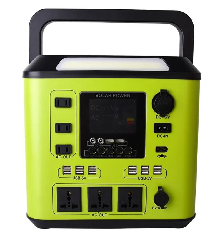 সবুজ 1500W পোর্টেবল পাওয়ার স্টেশন 500WH 800WH 2000WH সোলার এনার্জি স্টোরেজ জেনারেটর