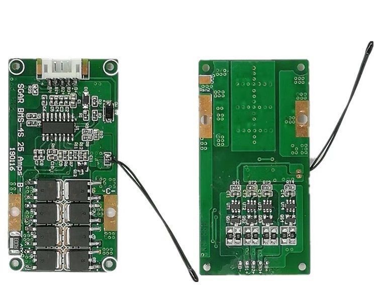 কমন পোর্ট 4S 10A BMS 14.8V তাপমাত্রা নিয়ন্ত্রণ সহ 66×34mm আকার