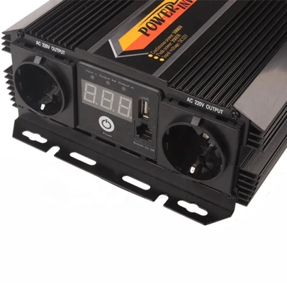 ডুয়াল এসি আউটলেট সহ 1000W 12v থেকে 220v পাওয়ার ইনভার্টার 12V থেকে 110V কার পাওয়ার ইনভার্টার